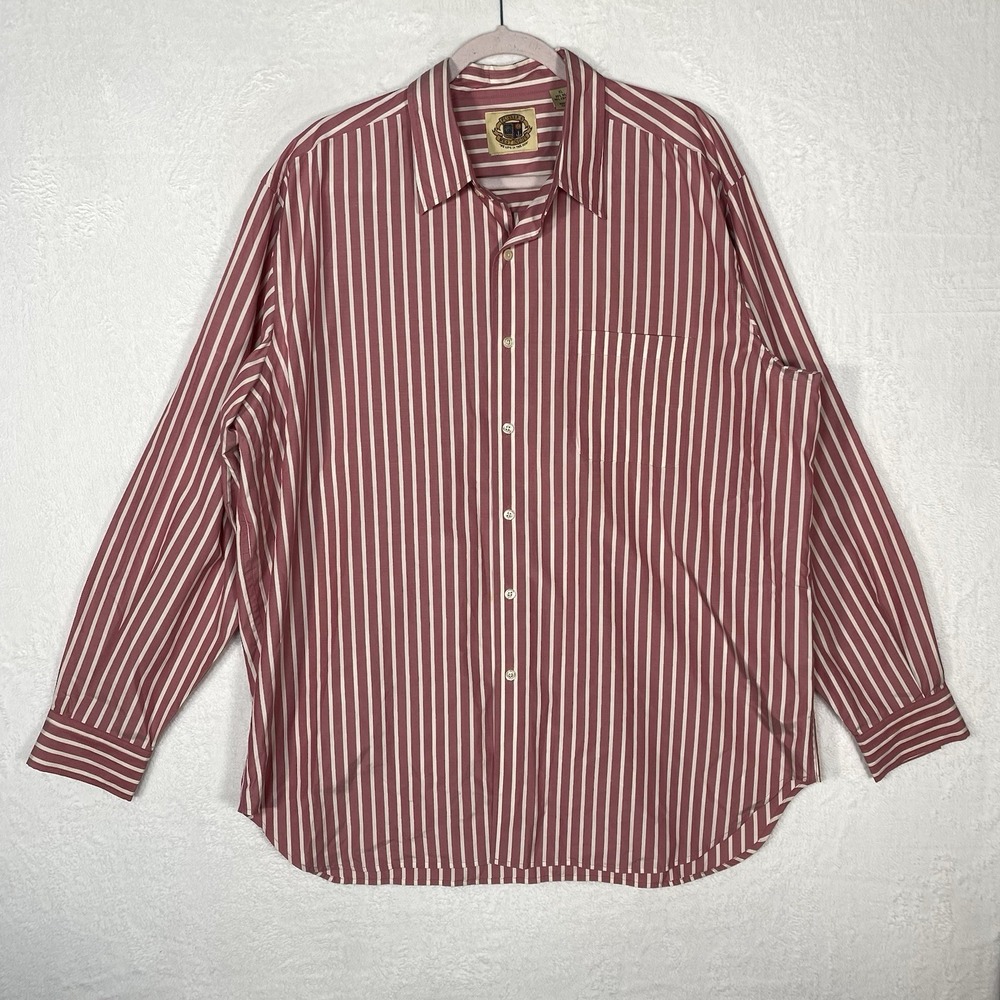 Pusser's West Indies XL Men's Shirt Silk Cotton Striped Short Sleeve Yacht Boho